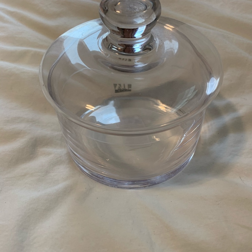 Glass bathroom canister